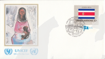 OSN New York FDC 0373 / 0388 - přítisk "UNICEF"  ● - 1981