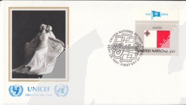 OSN New York FDC 0373 / 0388 - přítisk "UNICEF"  ● - 1981