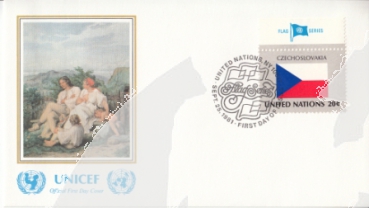 OSN New York FDC 0373 / 0388 - přítisk "UNICEF"  ● - 1981