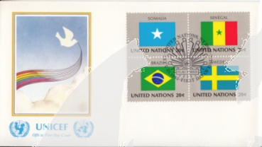 OSN New York FDC 0422 / 0437 Viererblock ● - 1983