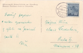 Šumava - Švehlova Chata na Javorníku 1945 95 029 ●