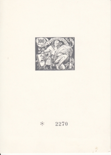 0164 černotisk alegorie ** - 1920