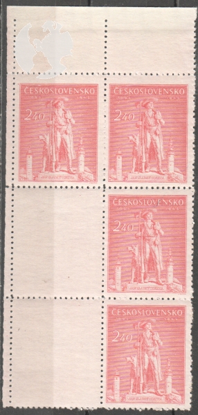 0431 VK 3 - Größere Einheit 5 Marken + 2 LF ** - 1945