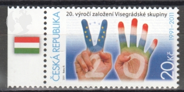0673 Okraj - vlajka Maďarska - vlevo ** - 2011