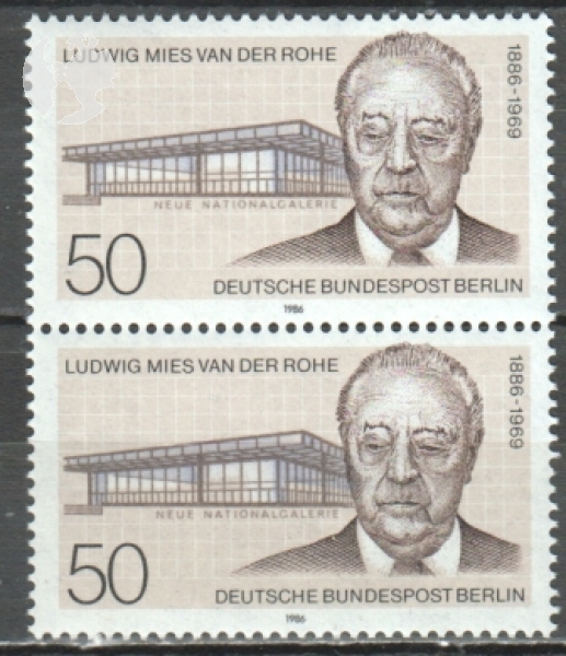 Západní Berlín 0753 pár - svisle ** - 1986