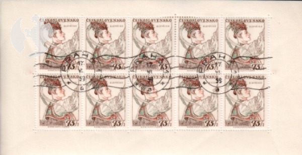 0968 / 0971 PL - 17. VI. 1959 + vlnité razítko ● - 1957