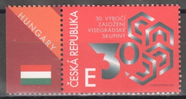 1109 Okraj - vlajka Maďarska - vlevo ** - 2021