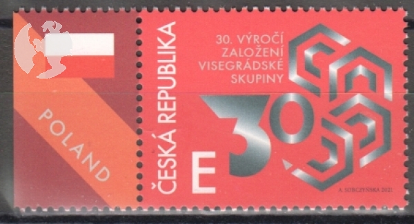 1109 Okraj - vlajka Polska - vlevo ** - 2021