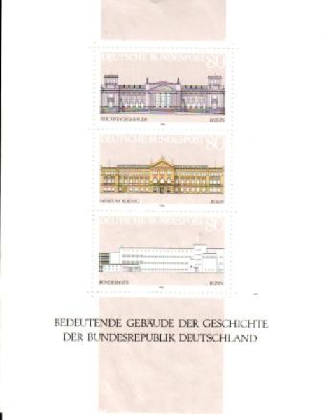 BRD 1287 / 1289 (BL 20) ** - 1986 - ohne Gummi