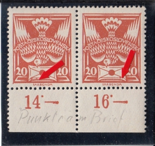 0148 Typ II O D - pár - s počítadlem dole 14,- + 16,- ** - 1920