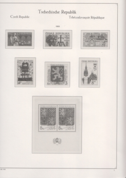 KABE - předtištištěné listy Česká republika / 1993 + titulní strana