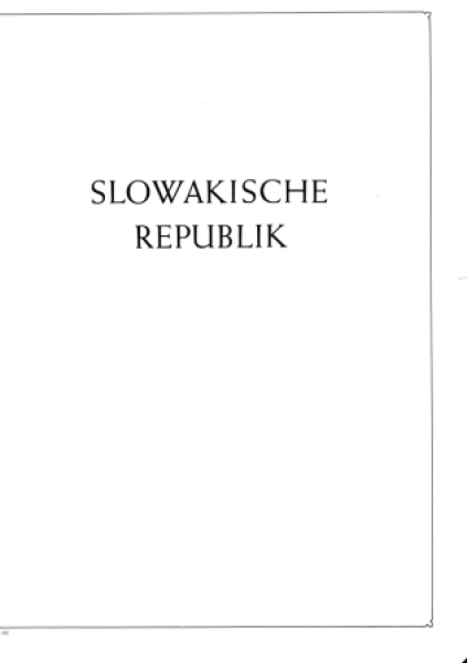KABE - předtištištěné listy Slovensko / 1993 + titulní strana