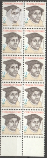 2577 - větší celek 10 známek - svisle ** - 1983