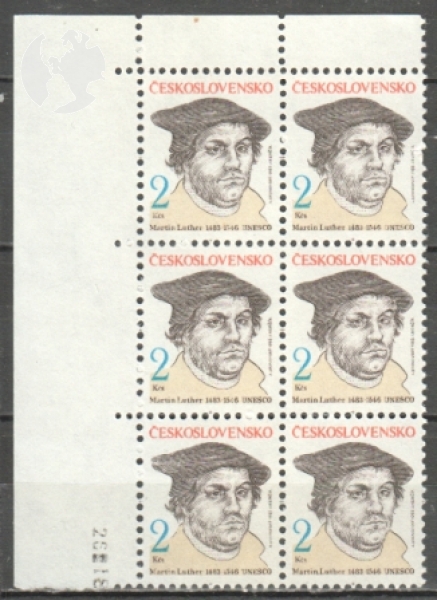 2577 - větší celek 6 známek - svisle ** - 1983