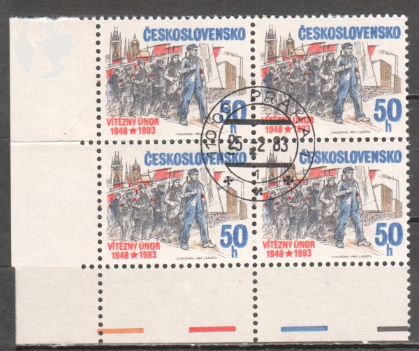 2579 čtyřblok - přeložený ● - 1983