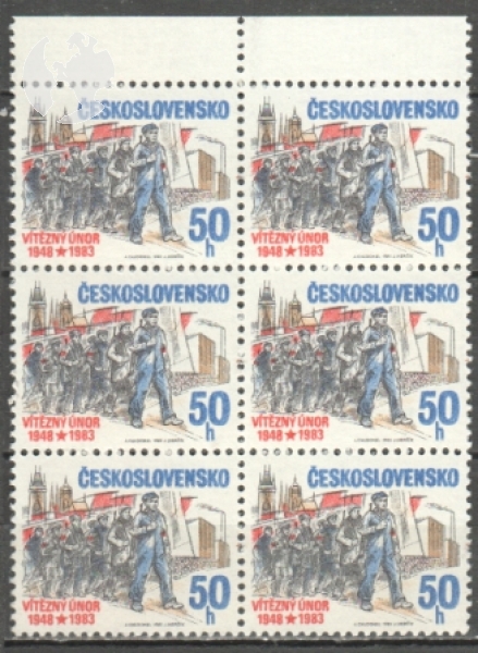 2579 - větší celek 6 známek - svisle ** - 1983