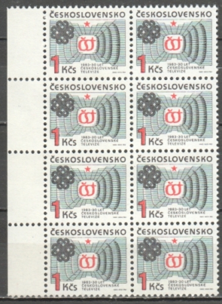 2583 - větší celek 8 známek - svisle ** - 1983
