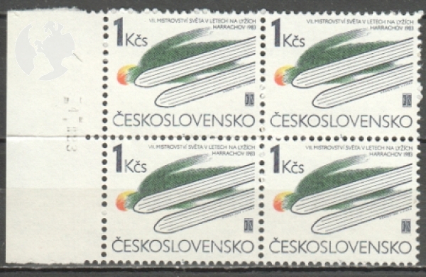2585 čtyřblok - přeložený ** - 1983