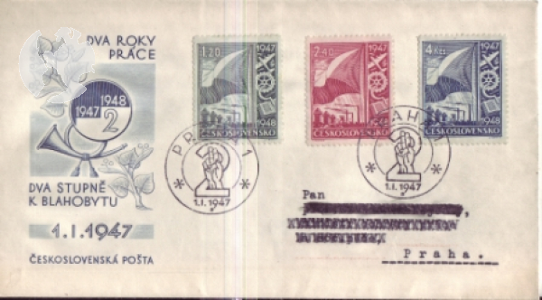 FDC 447 / 449 - M 1 / 47 - 20 ● - 1947