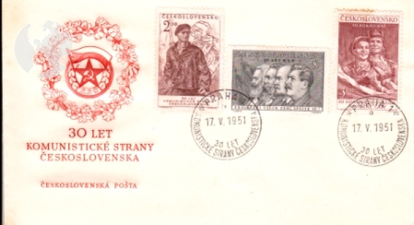 FDC 0571 / 0624 ● - 1951 kompletní ročník