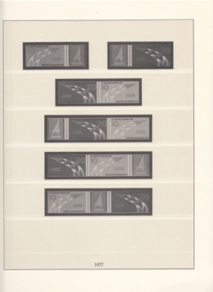 DDR - 1977 - Zusammendrucke - Transparent System - Lindner