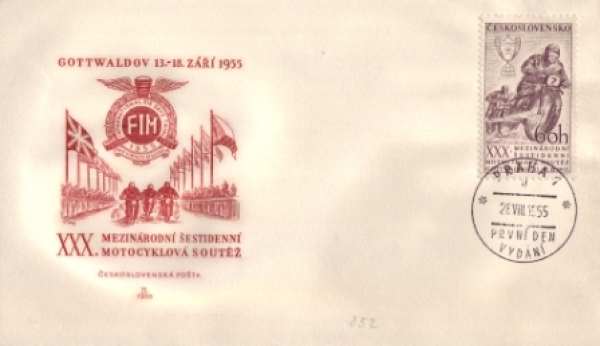FDC 0852 ● - 1955