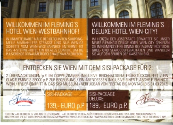 Wien - Hotel Fleming´s - A xxxx 95 005 **