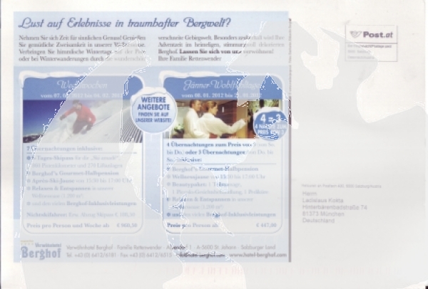 St. Johann im Pongau / Hotel Berghof - A xxxx 95 012 **