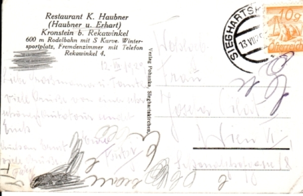 Kronstein bei Rekawinkel - A 1929 95 001 ●