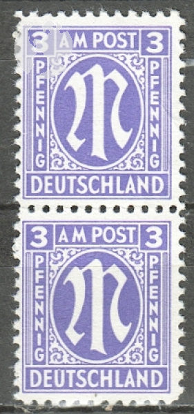Alliierte Besetzung (Amerikanische und Britische Zone) 0001 Paar ** - 1945