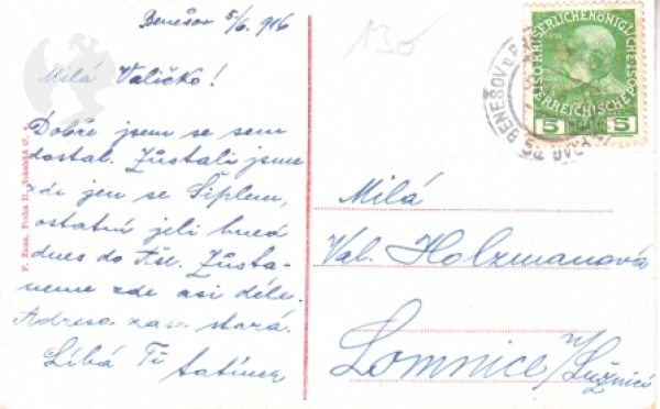 Beneschau bei Prag 1916 95 001 ●