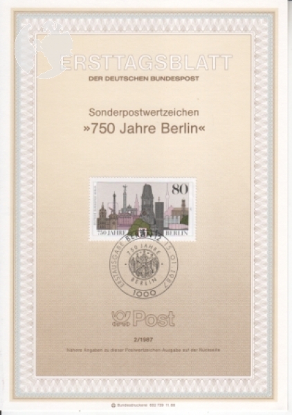 Západní Berlín NL 0772 (BL 8) / 0797 ● - 1987 kompletní ročník