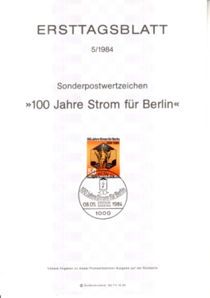 West Berlin ETB 0708 / 0729 ● - 1984 komplette Jahrgang