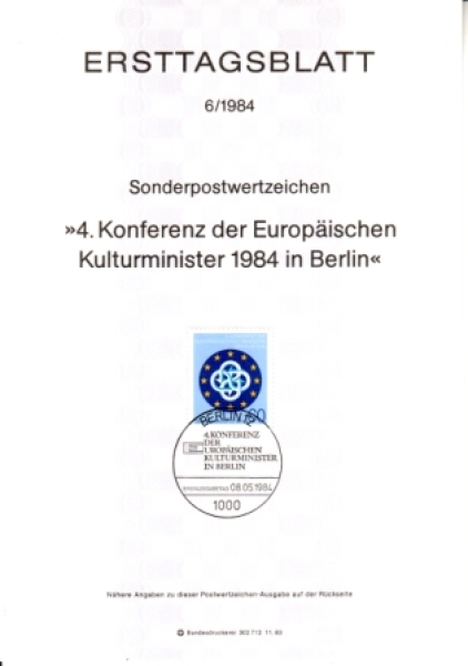 West Berlin ETB 0708 / 0729 ● - 1984 komplette Jahrgang