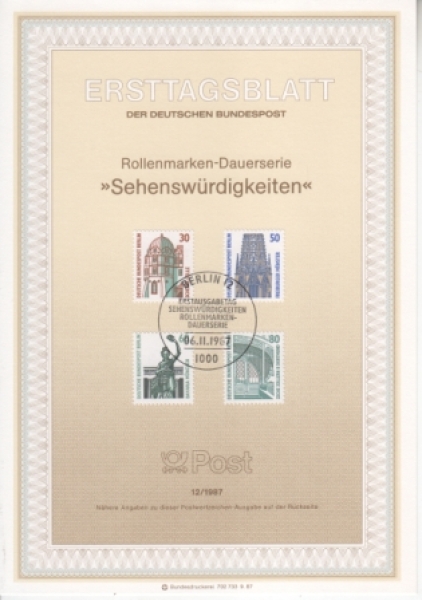 Západní Berlín NL 0772 (BL 8) / 0797 ● - 1987 kompletní ročník
