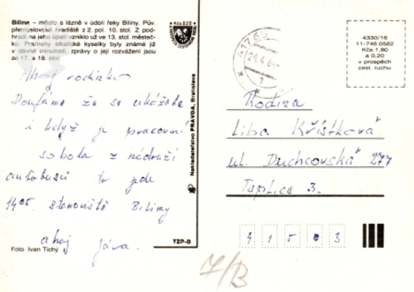 Bílina 1984 95 001 ●