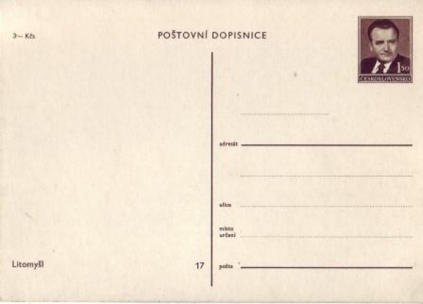 CPH 001 / 17 ** - Bildpostkarte - Litomyšl - 1949
