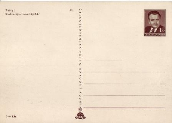 CPH 002 / 34 ** - Bildpostkarte - Slavkovský a Lomnický štít - 1950