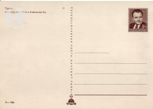 CPH 002 / 35 ** - Bildpostkarte - Lomnický, Vidle a Kežmarský štít - 1950