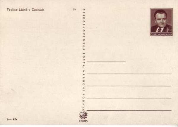 CPH 002 / 59 ** - Bildpostkarte - lázně Teplice - 1950