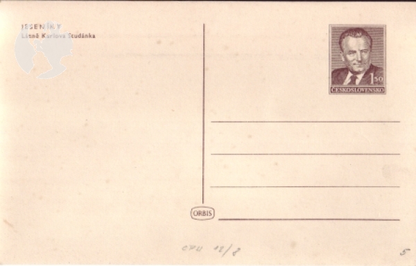 CPH 012 / 08 ** - Bildpostkarte - lázně Karlova Studánka - 1952