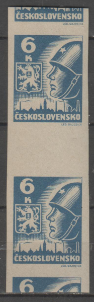 0356 a MS (2) meziarší svisle 2 známkové pole ** - 1945