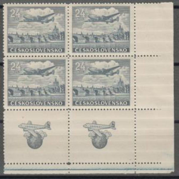 L 0016 větší celek 4 známky + 2 K D ** - 1946