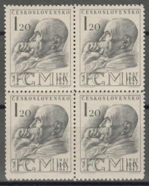 0458 čtyřblok ** - 1947