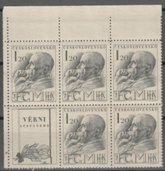 0458 VK 3 - větší celek 5 známek + 1 K L ** - 1947
