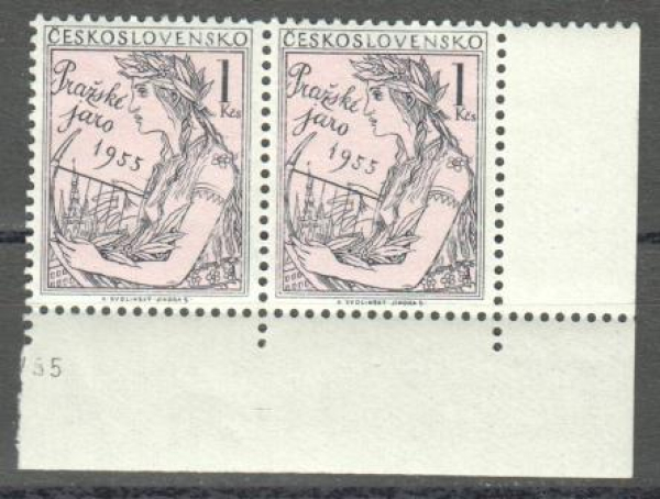 0826 pár vodorovně ** - 1955
