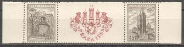 0853 A + 0854 A soutisk vodorovně (viz obrázek) ** - 1955 - 1