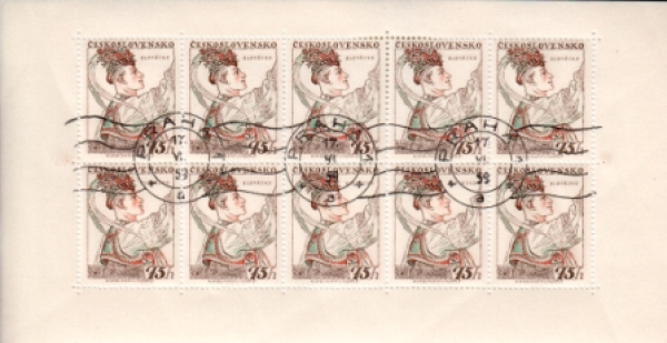 0968 / 0971 PL - 17. VI. 1959 + vlnité razítko ● - 1957