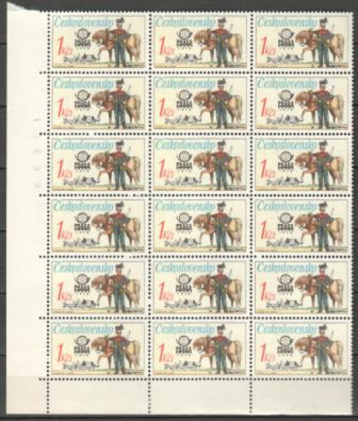 2255 / 2256 větší celek 18 známek ** - 1977 - PRAGA 1978
