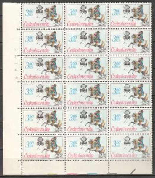 2255 / 2256 větší celek 18 známek ** - 1977 - PRAGA 1978